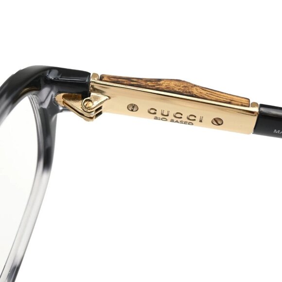 GUCCI GG Logo Bamboo Glasses Reading Eye Were Plastic GG-8002/F Black 04KA757 - Picture 9 of 16